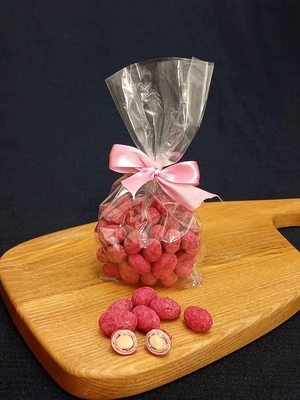 Драже "Миндаль в белом шоколаде с малиной", 150 гр